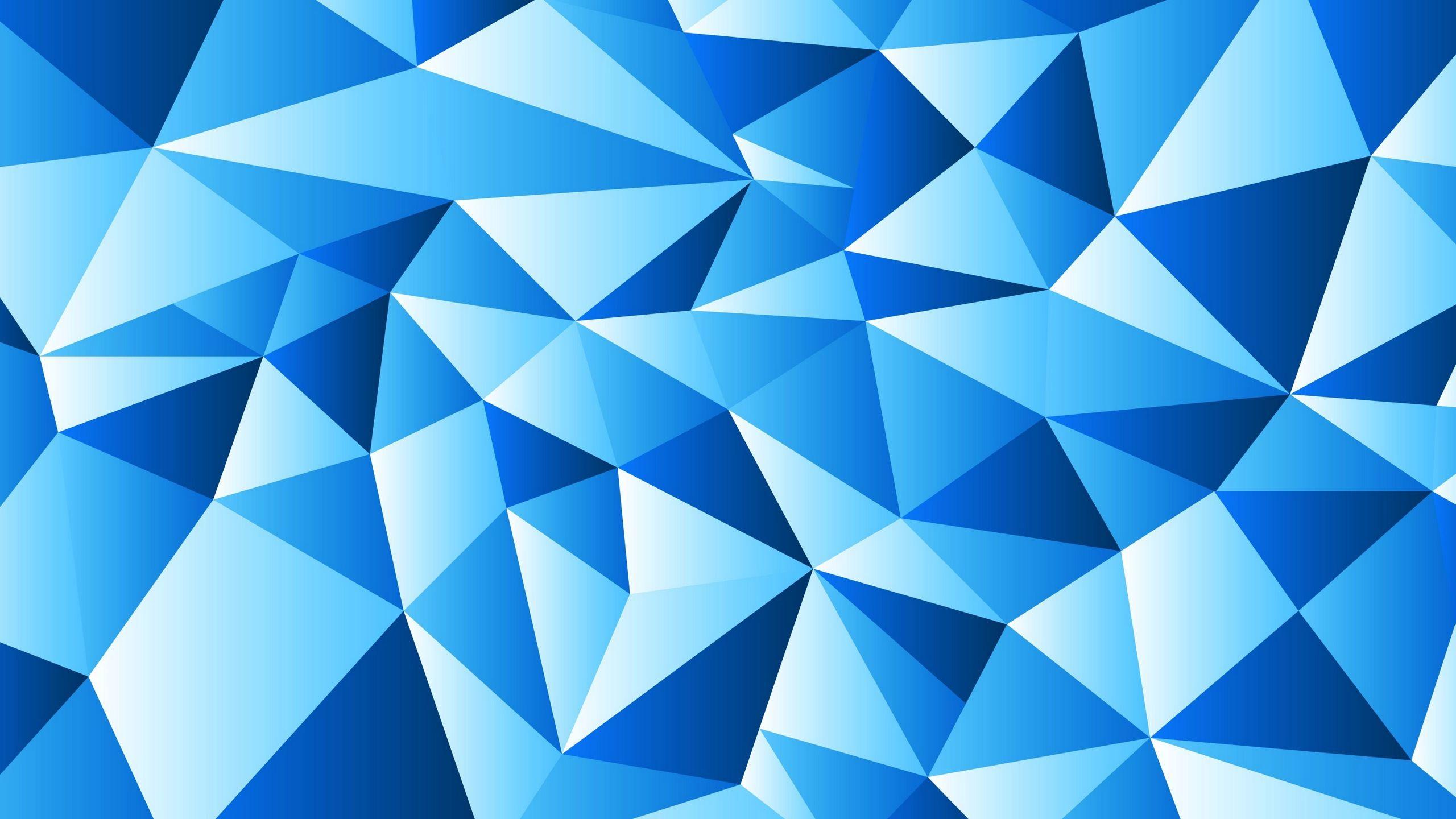 9 Blue Triangle Logo - Download wallpaper 2560x1440 triangles, abstract, blue widescreen 16 ...