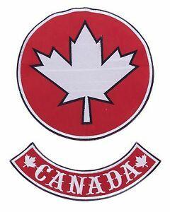 Circle Red Center Logo - Maple Leaf Flag Center Patch Circle with Canada BR Red w/ White 10