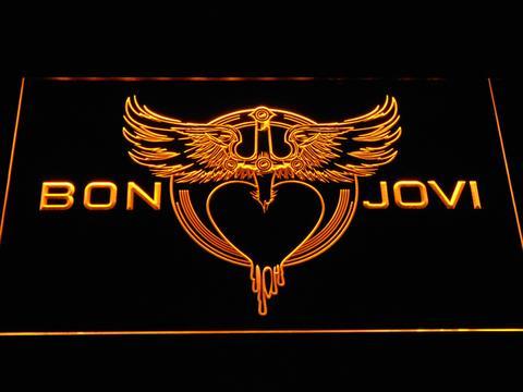 Bon Jovi Original Logo - Bon Jovi Heart and Dagger Logo LED Neon Sign | SafeSpecial