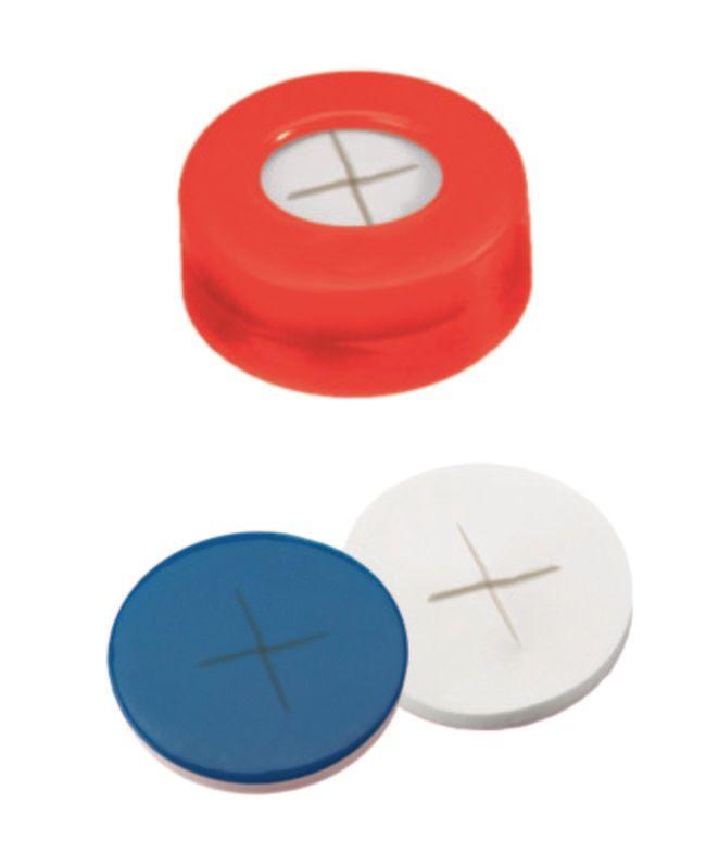 Circle Red Center Logo - Fisherbrand™ 11mm PE Snap Ring Seal, Red, Center hole, assembled ...