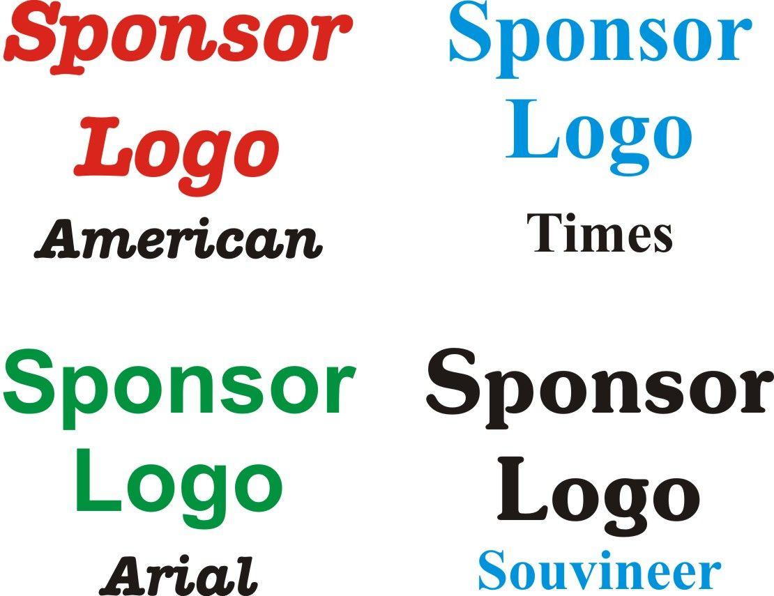 Lettering Only Logo - Sponsor Logo Printed Lettering Only