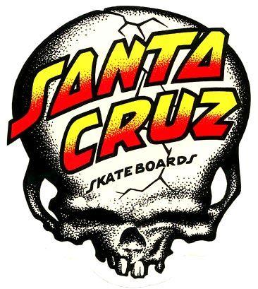 Cool Santa Cruz Logo - Santa Cruz Skull Logo Sticker