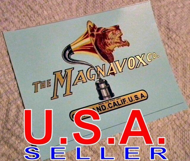 Magnavox Logo - Magnavox Speaker Horn Logo Restoration Waterslide Decal - Remastered ...