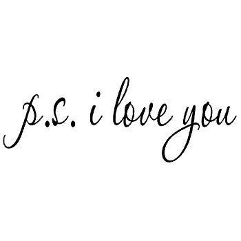 Black and White Famous PS Logo - Amazon.com: PS I Love You - Wall Art Decal - Home Decor - Famous ...