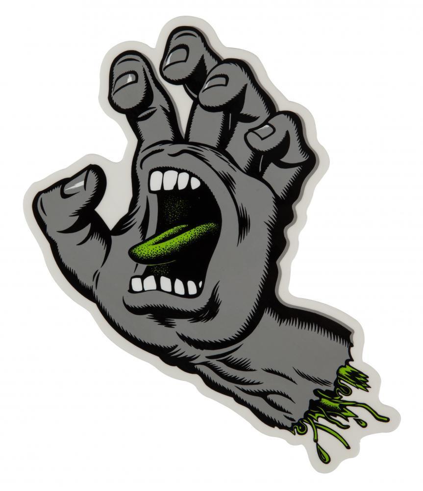 Cool Santa Cruz Logo - Santa Cruz - 2018 - Classic Screaming Hand - Cool Grey - Sticker ...