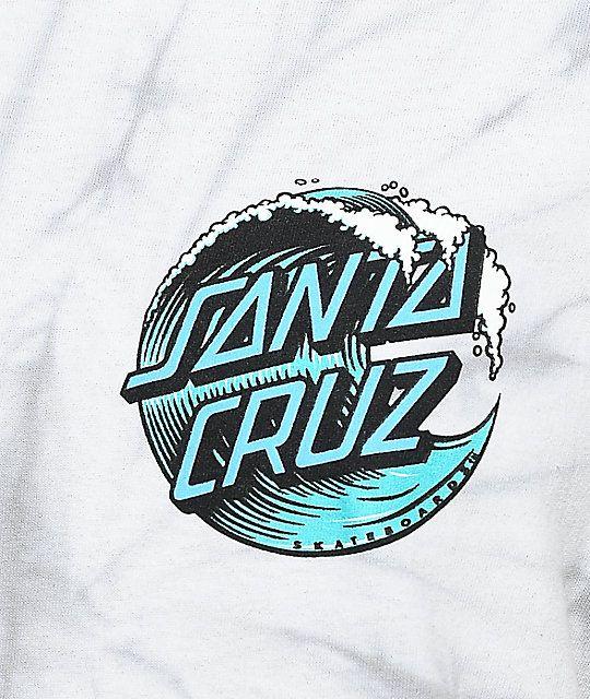 Cool Santa Cruz Logo - Santa Cruz Wave Dot Spider Silver Tie Dye T-Shirt | Zumiez
