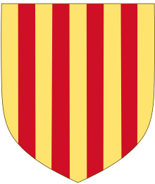 Red and Yellow B with Crown Logo - Coat of arms of the Crown of Aragon