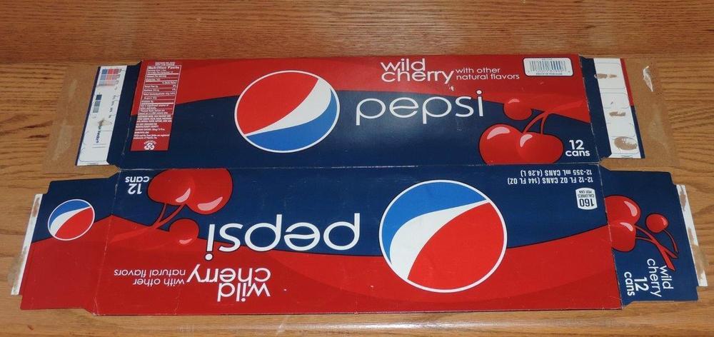 Wild Cherry Pepsi Logo - 2012 USA WILD CHERRY PEPSI EMPTY 12-PACK 12oz SODA CAN CARTON/CASE ...