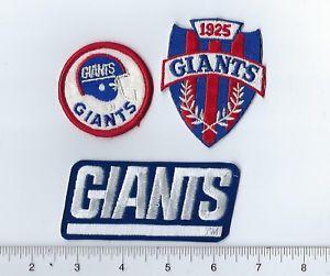 New York Giants Old Logo - Lot of 3 Vintage 1980s NY New York Giants Patch 1925 Old Logo Script ...
