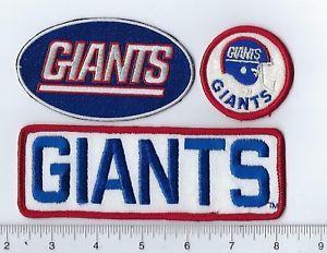 New York Giants Old Logo - Lot of 3 NY New York Giants Patch Old Logo Oval /Helmet / Rectangle ...