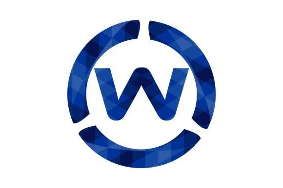 Blue Letter w Logo - Blue letter W logo Graphic by yahyaanasatokillah - Creative Fabrica