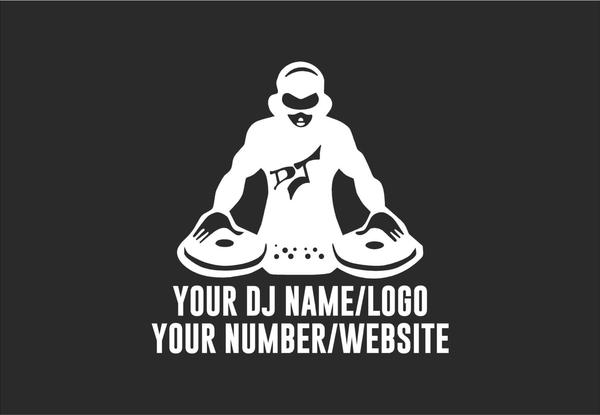 Your DJ Logo - Customizeable DJ/Producer Vinyl Decal with 