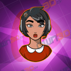 Transparent Girl Gamer Avatar Logo