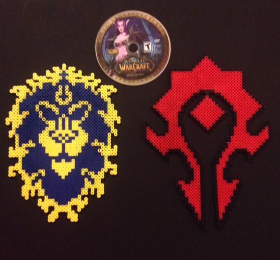 Horde Logo - World of Warcraft Perler Alliance/Horde Logo | Etsy