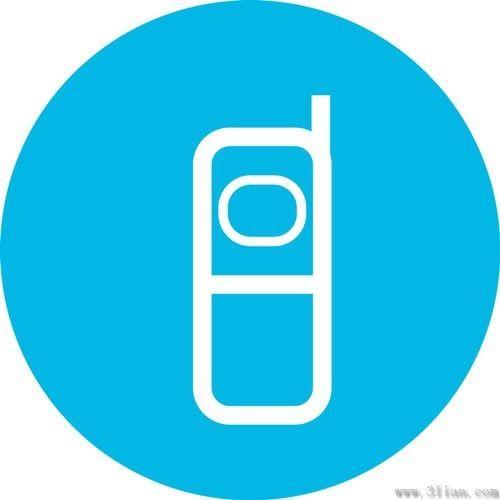 Blue Phone Logo - Blue phone icon vector Free vector in Adobe Illustrator ai .ai
