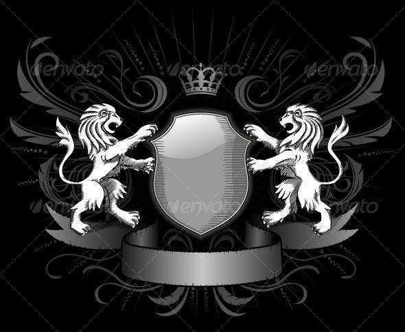 Two Lions Logo - Two Lions, Shield, Black and White Emblem | Fonts-logos-icons ...