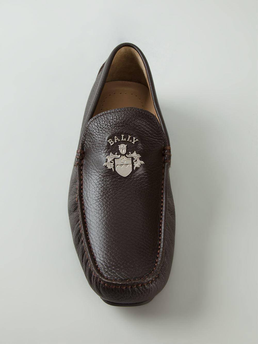 Bally Shoes Logo - Lyst Driving Shoes in Brown