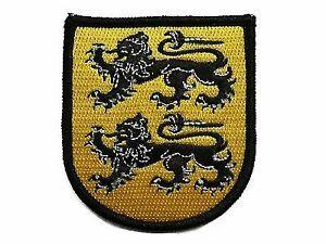 Two Lions Logo - Two Lions Face Left Shield Crest Yellow Black Embroidered Iron on ...