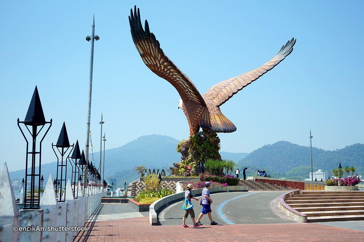 Eagle in Red Square Logo - Langkawi Eagle Square - Dataran Lang - Kuah Attractions