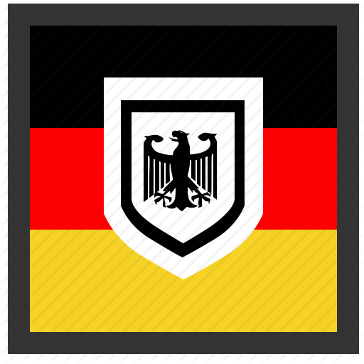 Eagle in Red Square Logo - Bundestag, eagle, germany, square icon