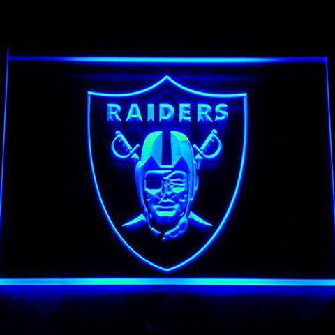 Blue Raiders Logo - Oakland Raiders Logo 3D Neon Sign – Gear Gump