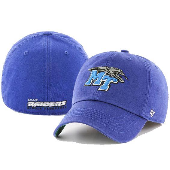Blue Raiders Logo - 47 Brand MTSU Blue Raiders Logo Franchise Fitted Hat (Royal) at ...
