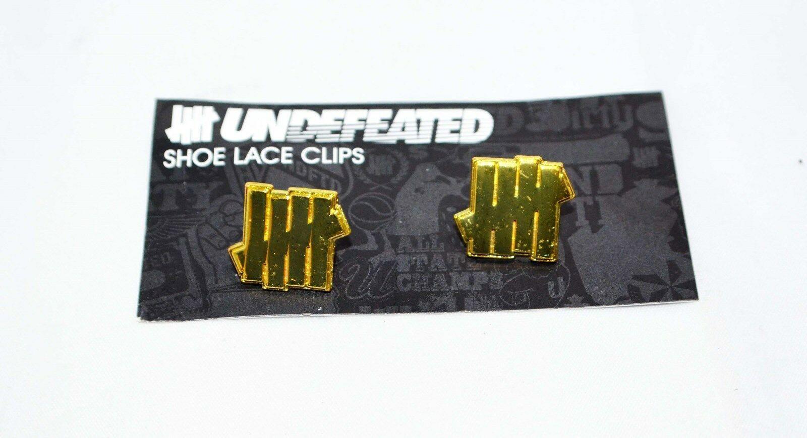 Undefeated Stussy Logo - STUSSY UNDEFEATED SHOE Lace Clips Gold Color Undefeated Logo ...