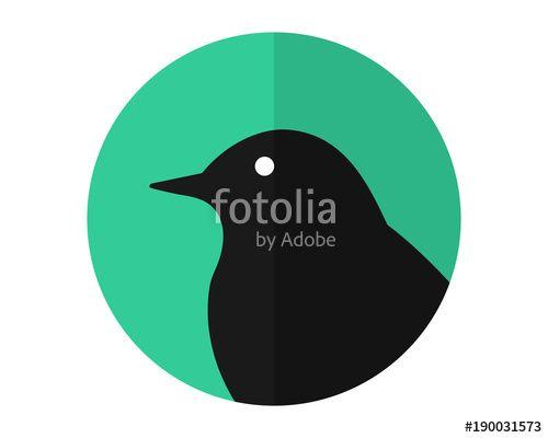 Green Crow Logo - black crow icon image vector icon logo silhouette