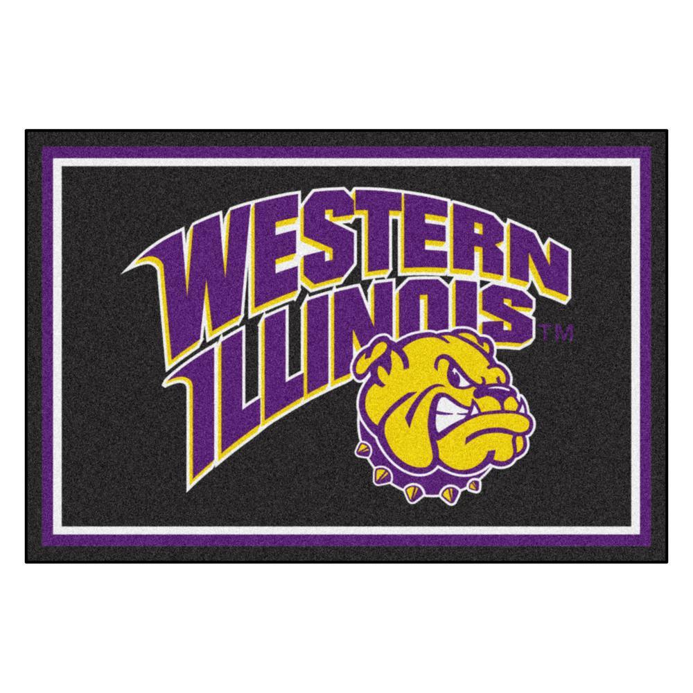 Western Illinois University Logo - FANMATS NCAA Illinois University Violet 8 ft. x 5 ft