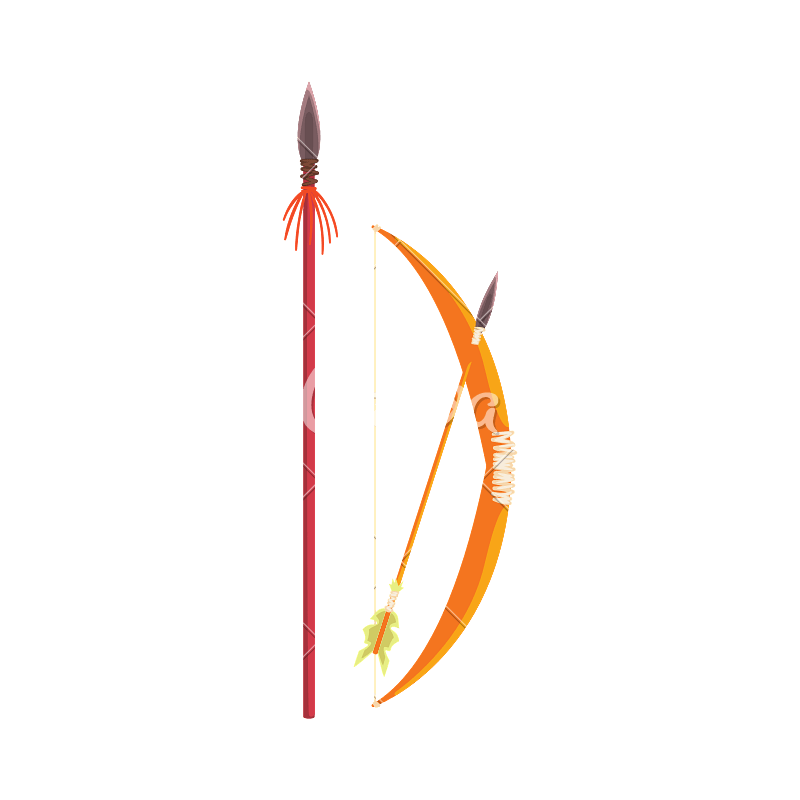 Arrow Spear Logo - African Spear, Bow and Arrow Realistic Simplified Drawing - Icons by ...