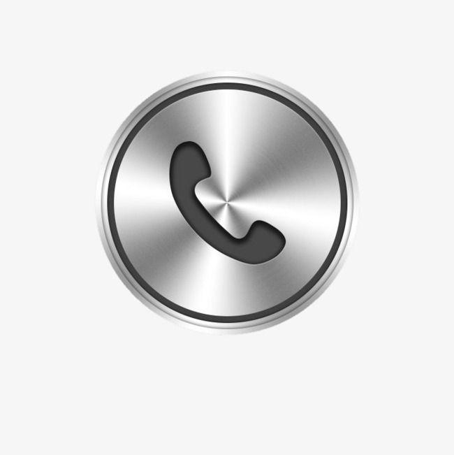 Silver Phone Logo - Metallic Phone Icon, Phone Clipart, Phone, Silver PNG Image