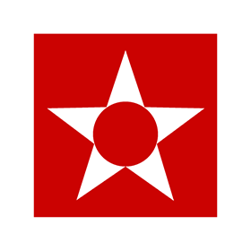 Red Circle with White Star Logo - APRA White Star logo vector