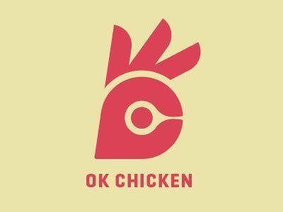 Red and Yellow Chicken Logo - OK Chicken