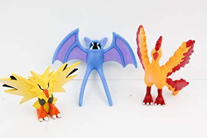 Red and Yellow Chicken Logo - Amazon.com : Pokemon Character Figures set of 3: Blue and Purple Bat ...
