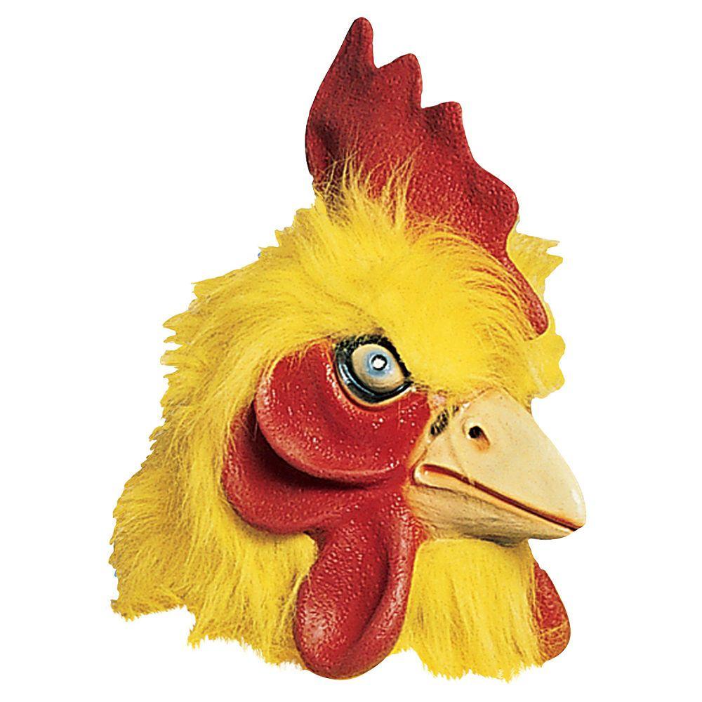 Red and Yellow Chicken Logo - Deluxe Chicken Mask | Party City Canada