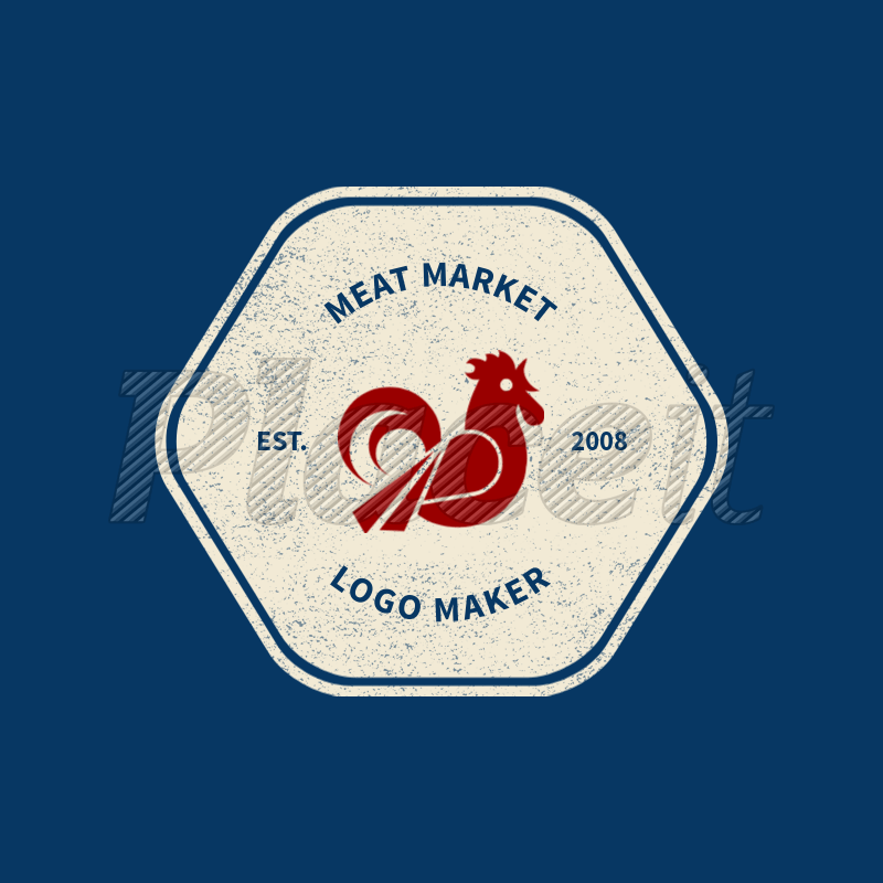 Meat Market Logo - Placeit - Online Logo Maker for a Meat Market with Rooster Clipart