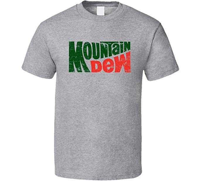Vintage Mountain Dew Logo - Vintage Distressed Mountain Dew Logo T Shirt at Amazon Women's
