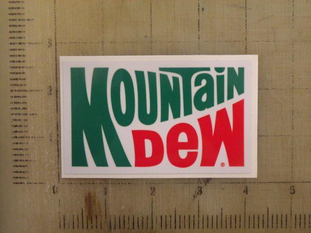 Vintage Mountain Dew Logo - Vintage Mountain Dew Sticker Decal 4x2.4