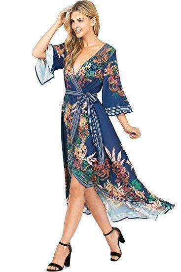 Flying Tomato Clothing Logo - Flying Tomato Women's Juniors Floral Surplice Hi Lo Dress At Amazon