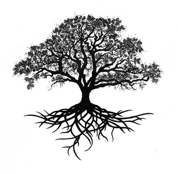 Black and White Tree with Roots Logo - Black And White Tree Of Life PNG Transparent Black And White Tree Of ...