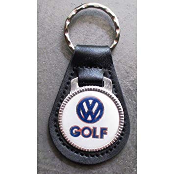 Unknown Car Logo - Unknown - Metal VW Volkswagen Golf 1 2 3 Car Logo Leather Key Ring ...