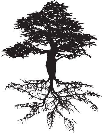 Black and White Tree with Roots Logo - Tree Roots Vector at GetDrawings.com | Free for personal use Tree ...