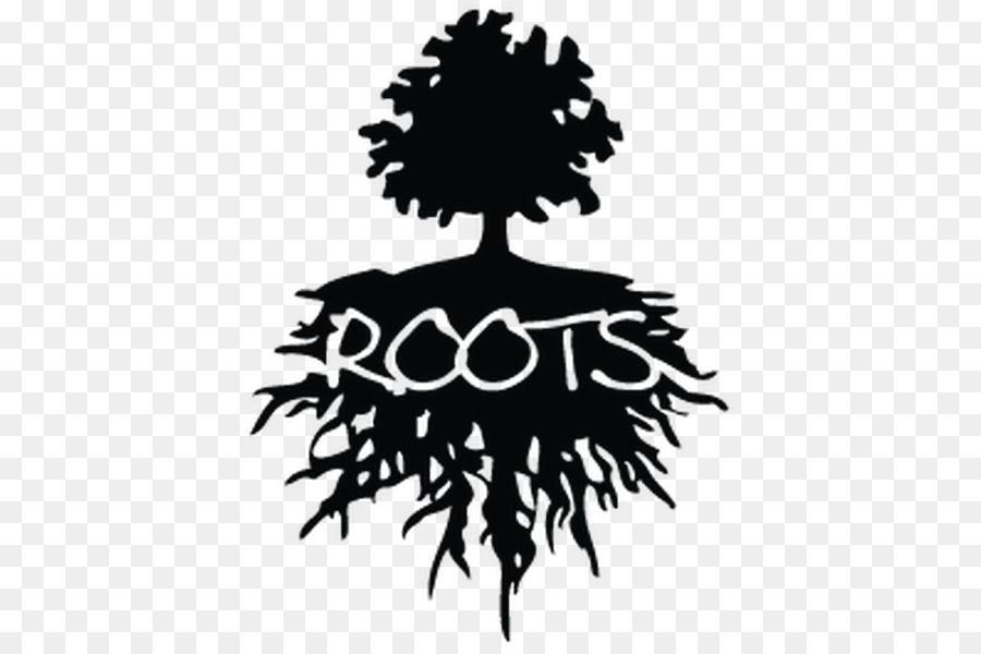 Black and White Tree with Roots Logo - Tree Logo Wall decal Root - tree png download - 600*600 - Free ...