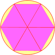 Circle into Triangle Logo - A Circle is evenly divided into six equal triangles