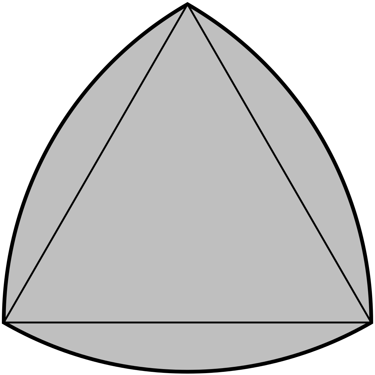 Circle into Triangle Logo - Reuleaux triangle