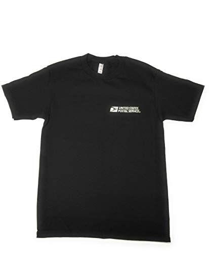 Postal Eagle Logo - Amazon.com: USPS New Post Office Black T-Shirt Postal Logo ON Front ...