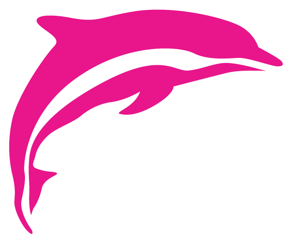 Transparent Pink Dolphin Logo - Dolphin - Pebble Beach Systems