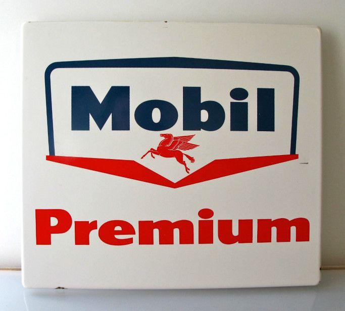 Mobil Gas Station Logo - Mobil gas station Premium gasoline porcelain display sign