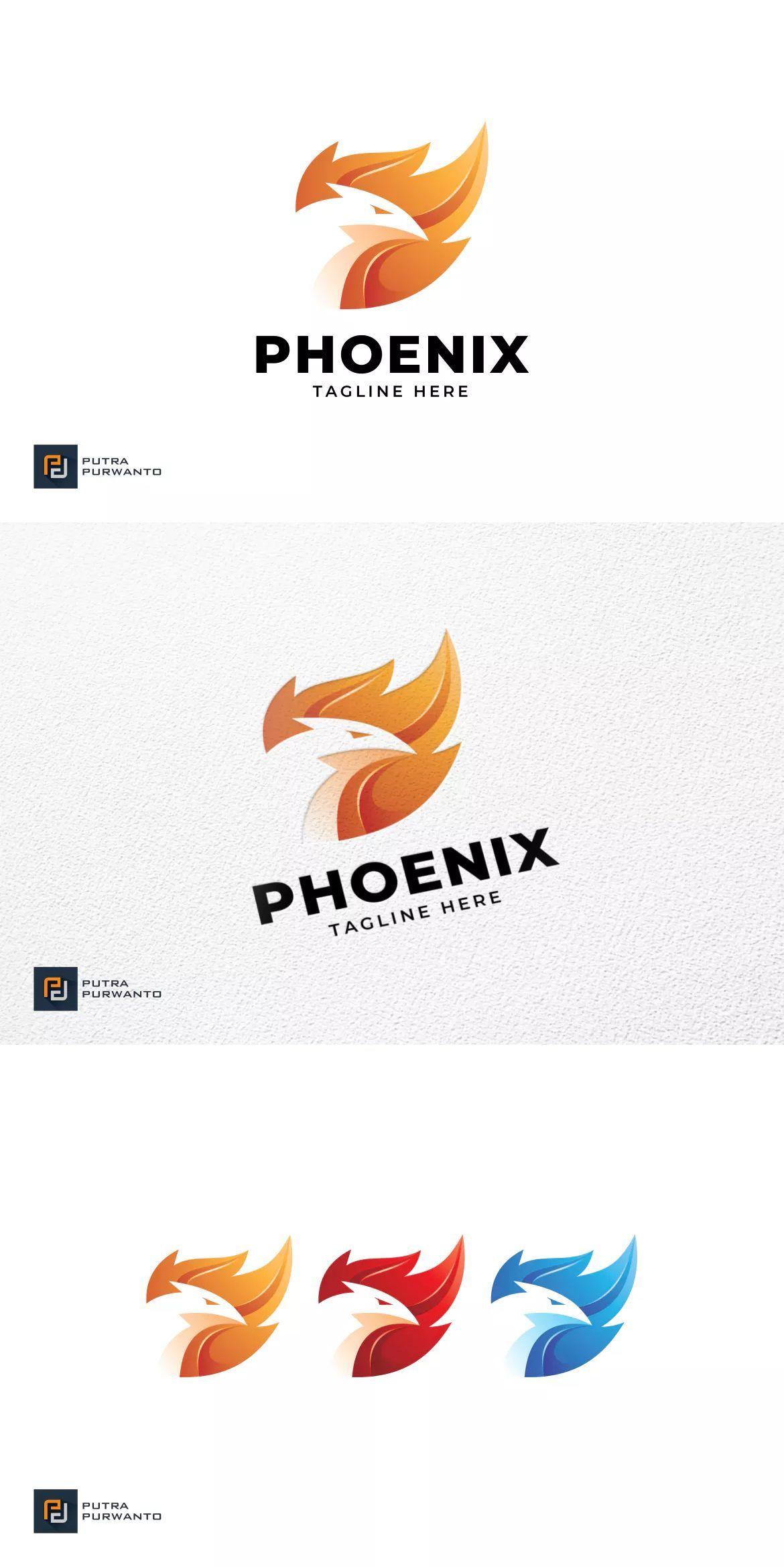 3 Phoenix Logo - Phoenix - Logo Template AI, EPS - 3 colour variations. Download ...