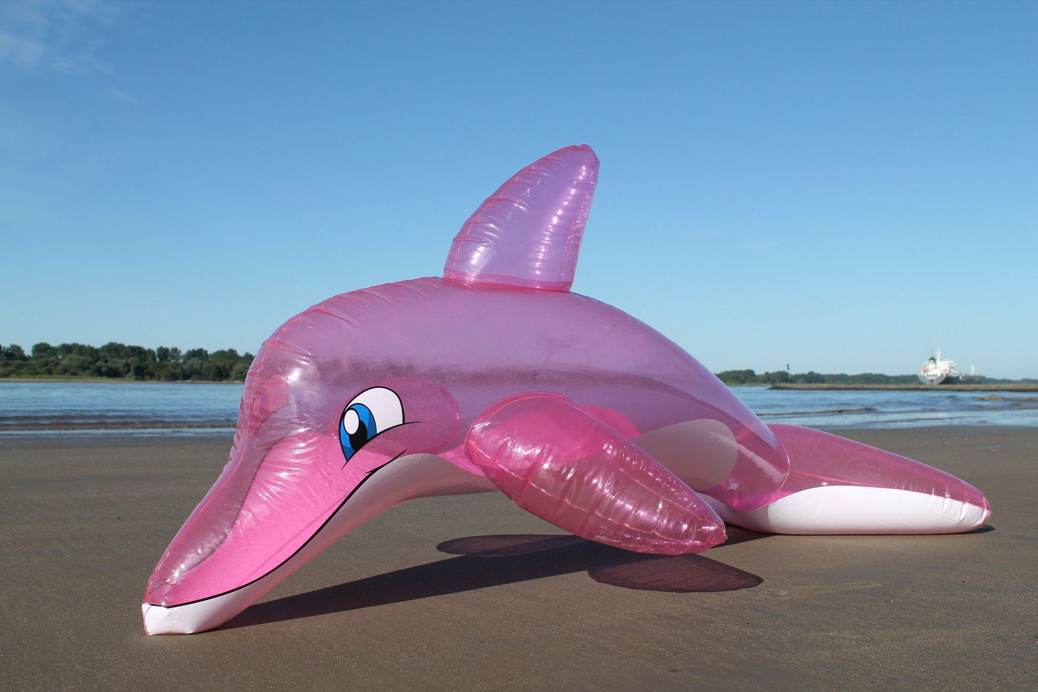 Transparent Pink Dolphin Logo - Pink transparent inflatable dolphin – Horseplay Inflatables